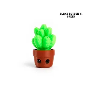Bouton de décompression en forme de plante imprimé en 3D dans un pot marron mignon