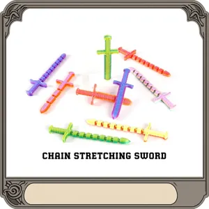 3D Printed Chain Stretching Sword Gravity Retractable Toy PLA Stress Relief Fidget Sword Gradient Color Creative Toy