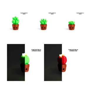 Boutons de plantes succulentes imprimés en 3D jouets anti-stress figurines bureau lumineuses