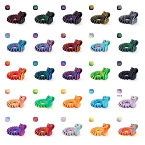 Colección de 25 coloridas figuras de cobra articuladas impresas en 3D para regalos únicos
