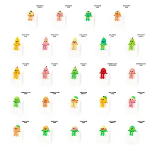 Collection of 3D printed fruit-themed figurines, cute desk ornaments for creative gifts