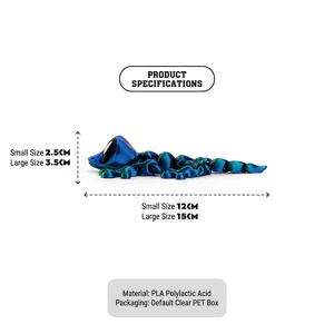 Articulated 3D printed gecko lizard toy in metallic blue silk finish for desk and office decor
