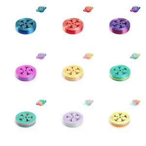 Selezione di giocattoli con ingranaggi fidget stampati in 3D in nove colori
