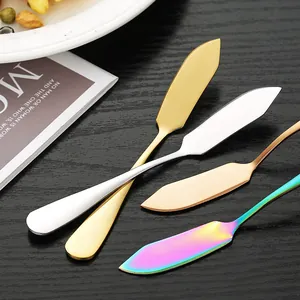 1010 Stainless Steel Butter Knife Mirror Polished Cream Spreader Jam Cheese Knife Thickened Kitchen Utensil Modern Tableware