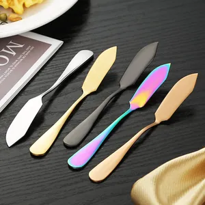 Colorful 1010 stainless steel butter knives and cream spreaders set