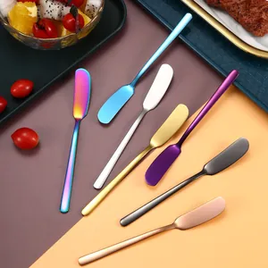 Cuchillos para mantequilla y queso de acero inoxidable 304, varios colores