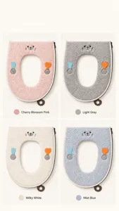 Coprisedili per WC in morbido peluche con motivi animali in vari colori vivaci