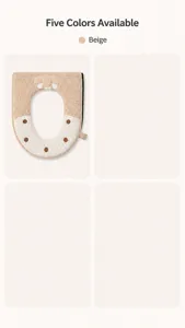 Copriwater in peluche beige invernale addensato con simpatico design a forma di elefante