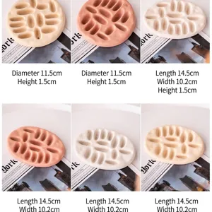 Plateau de présentation de bagues minimaliste avec plusieurs fentes pour bijoux en céramique