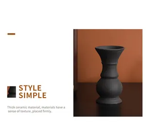 Modern matte black ceramic candle holder with minimalist textured finish detail