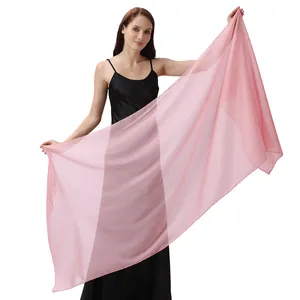 Mantón de fiesta rosa en crepé brillante para bodas y eventos formales elegantes