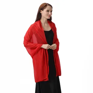 Elegante chal de noche rojo brillante para damas de honor y vestidos de fiesta