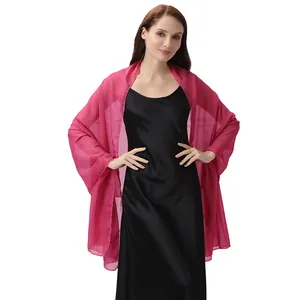 Elegant hot pink evening shawl wrap for wedding guest bridesmaid formal party dress