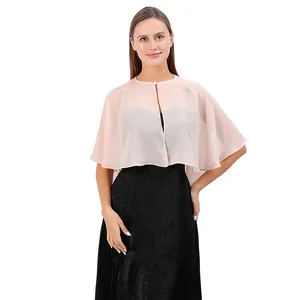 Eleganter zartrosa Chiffon-Schal für Brautjungfern und formelle Abendkleider zur Hochzeit