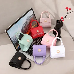 Women Mini Pearl Jelly Bag Crocodile Pattern Crossbody Handbag With Chain Strap Small Square Lipstick Bag