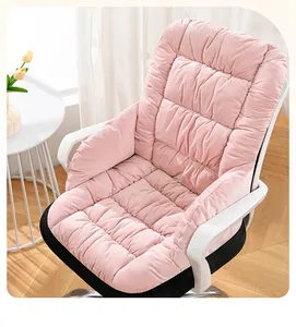Detalles del cojín de asiento calefactado rosa suave y respaldo para sillas de oficina