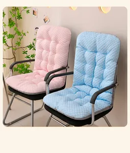Integrated ice silk chair cushions in pink and blue with bean texture for office chairs