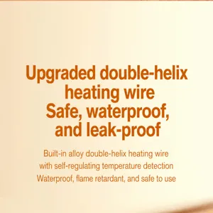 Detail showing safety features and heating wire technology of electric seat pad