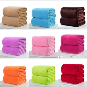 Modern Minimalist Solid Color Flannel Blanket Soft Warm Polyester Throw Blanket For Bed Sofa Travel Pet Office Use Blankets