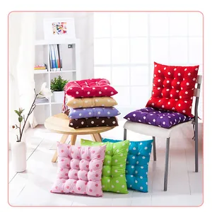 Polka Dot Plaid Thickened Breathable Chair Pad Soft Polyester Seat Cushion For Office Student Stool Tatami Home Decorative Square Cushion