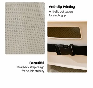 Detail of anti-slip base fabric and adjustable buckle strap for heated seat cushion