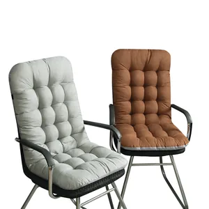 Thickened integrated chair cushion for office and lounge chairs in solid grey and brown