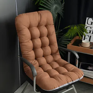 Integrated brown chair cushion with thickened padding for office or lounge seats