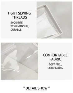 Detailed view of the fine stitching and transparent PVC material of this handbag.