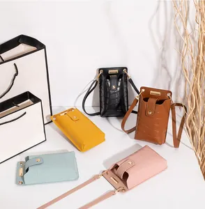 Vertikale Crossbody-Handytaschen mit Krokodilmuster in verschiedenen Farben