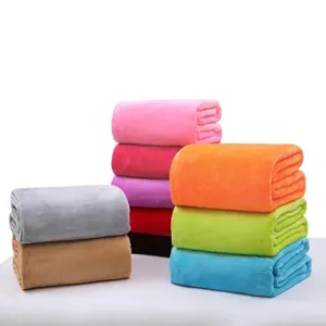 Weiche Flanell-Fleecedecken in verschiedenen leuchtenden Farben für Zuhause