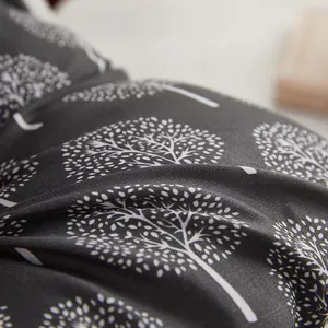 Macro view showing the soft fabric texture and white tree patterns of the thick chair cushion