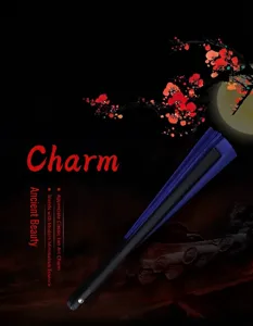 Ventaglio pieghevole blu e nero Tai Chi per arti marziali e danza tradizionale cinese