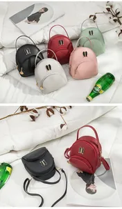 Mini backpack for women featuring cute bunny ear metal accents in multiple colors