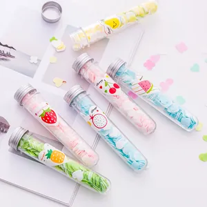 Portable Travel Disposable Soap Paper Test Tube Bottle Hand Washing Flakes Mini Floral Cleansing Soap Sheets