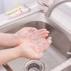 Portable flower-shaped travel soap sheets in tube, rich foam for outdoor washing