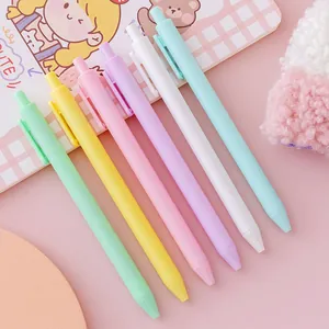 Macaron Candy Color Gel Pen Fine Point Minimalist Student Exam Signature Pen Plastic Writing Pen Office School Supplies