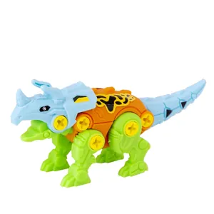 Jouet de dinosaure Tricératops DIY à démonter avec vis d'assemblage pour les enfants