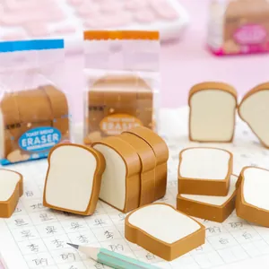 Kreative Radiergummis in Toastbrotform im niedlichen Cartoon-Stil für Schüler und Briefpapier