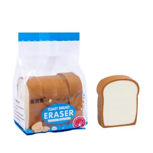 Niedliches Radiergummi-Set in Form von Toastbrot mit einem realistischen Butterduft