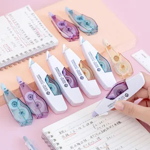 Morandi color refillable mini correction tape set with transparent casing for students