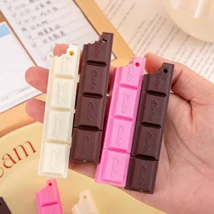 Creative chocolate-shaped ballpoint pens with hanging holes, ideal for student gifts