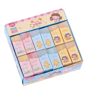Cute bakery themed cartoon eraser set for students colorful creative stationery gift