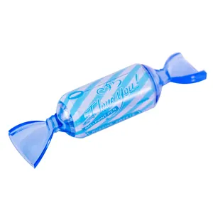Stylo à bille mignon en forme de bonbon bleu avec un design transparent créatif