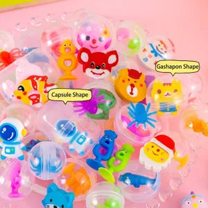 Colorful assortment of cartoon capsule toys and blind box stationery for kids gifts