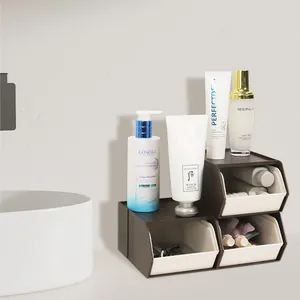 Modulaire stapelbare opbergdoos voor cosmetica en toiletartikelen in de badkamer