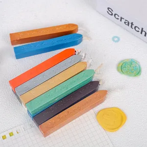 Vintage sealing wax sticks in assorted pearlescent colors for envelope stamp seals