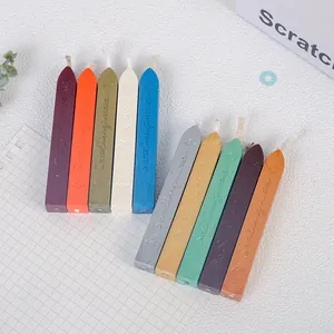 Retro pearlescent sealing wax sticks with wicks for envelopes and invitations, set of 10 colors