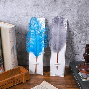 Elegantes bolígrafos de plumas de avestruz de estilo europeo para bodas y decoración