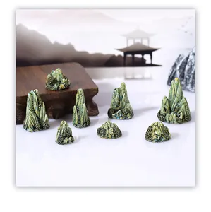 Detaillierte Miniatur-Steingarten-Bergornamente für Bonsai- und Zen-Teetisch-Landschaften