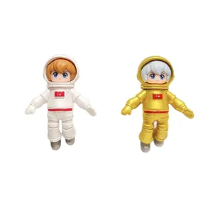 Cute miniature astronaut resin figurines for micro landscape and desk decor set of 2